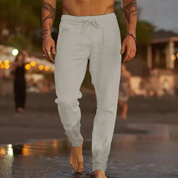 Casual heren joggers, lichtgewicht en ademend, ideaal voor warme zomerdagen.