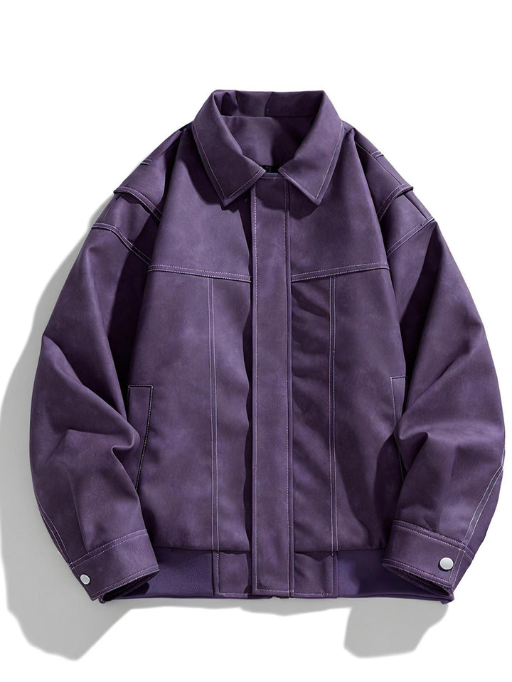 Modieuze herenjas met verborgen sluiting, veelzijdig en comfortabel voor een casual look.