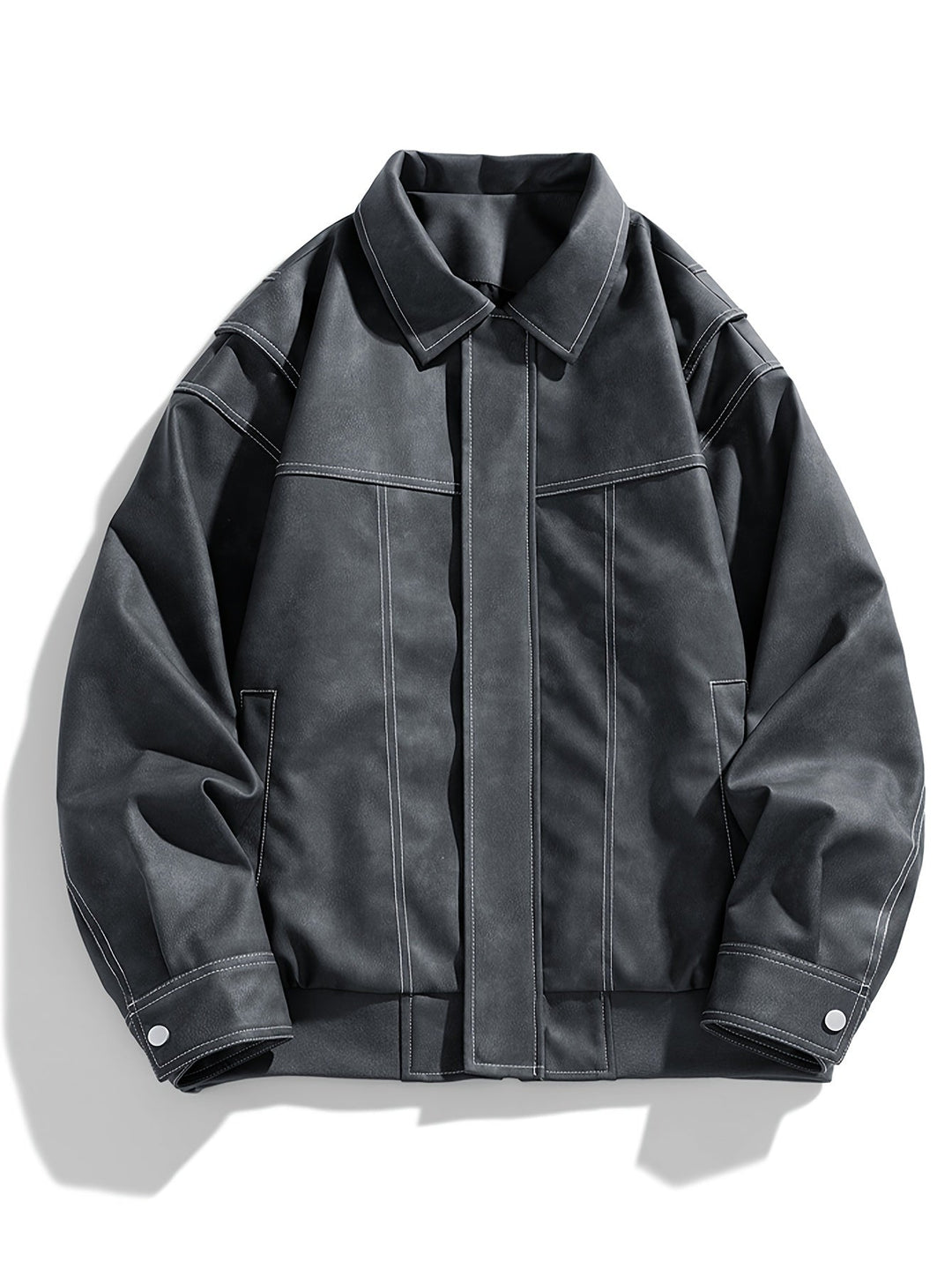 Stijlvolle heren casual jas met een moderne klepkraag, ideale bovenkleding voor elke dag.