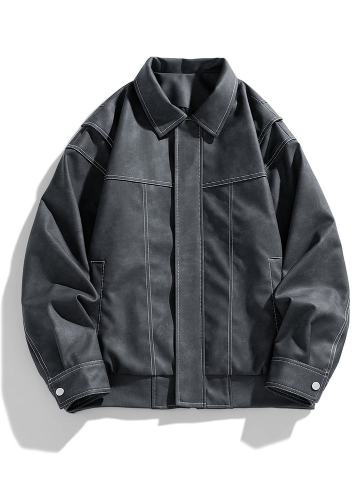 Stijlvolle heren casual jas met een moderne klepkraag, ideale bovenkleding voor elke dag.