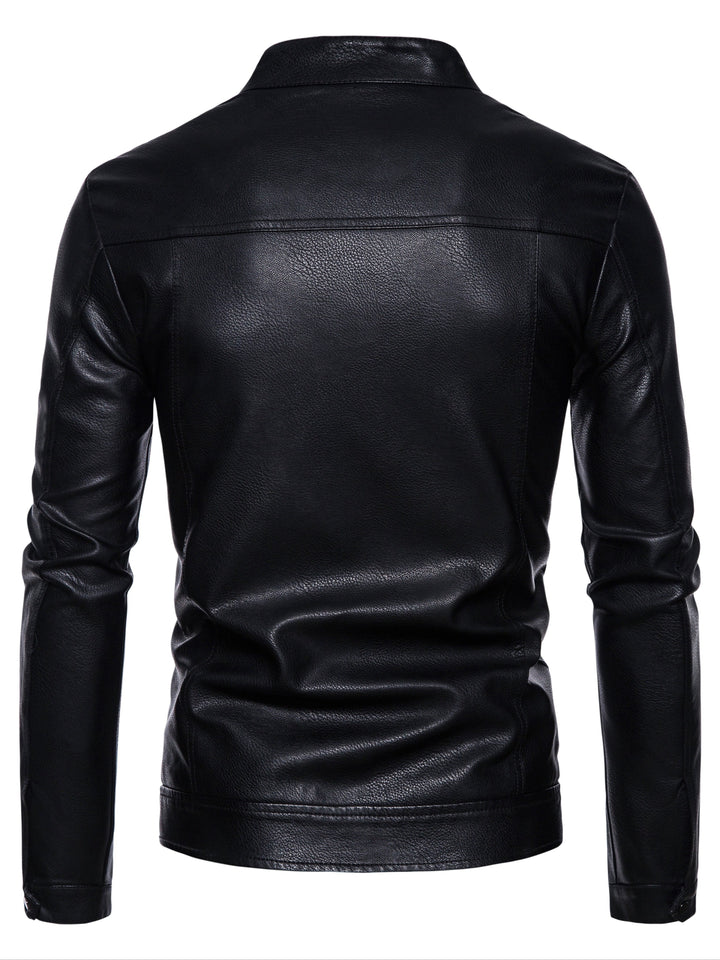 Modieuze heren herfstjas, stijlvol en praktisch met ritssluiting en opstaande kraag. Comfortabele bovenkleding.