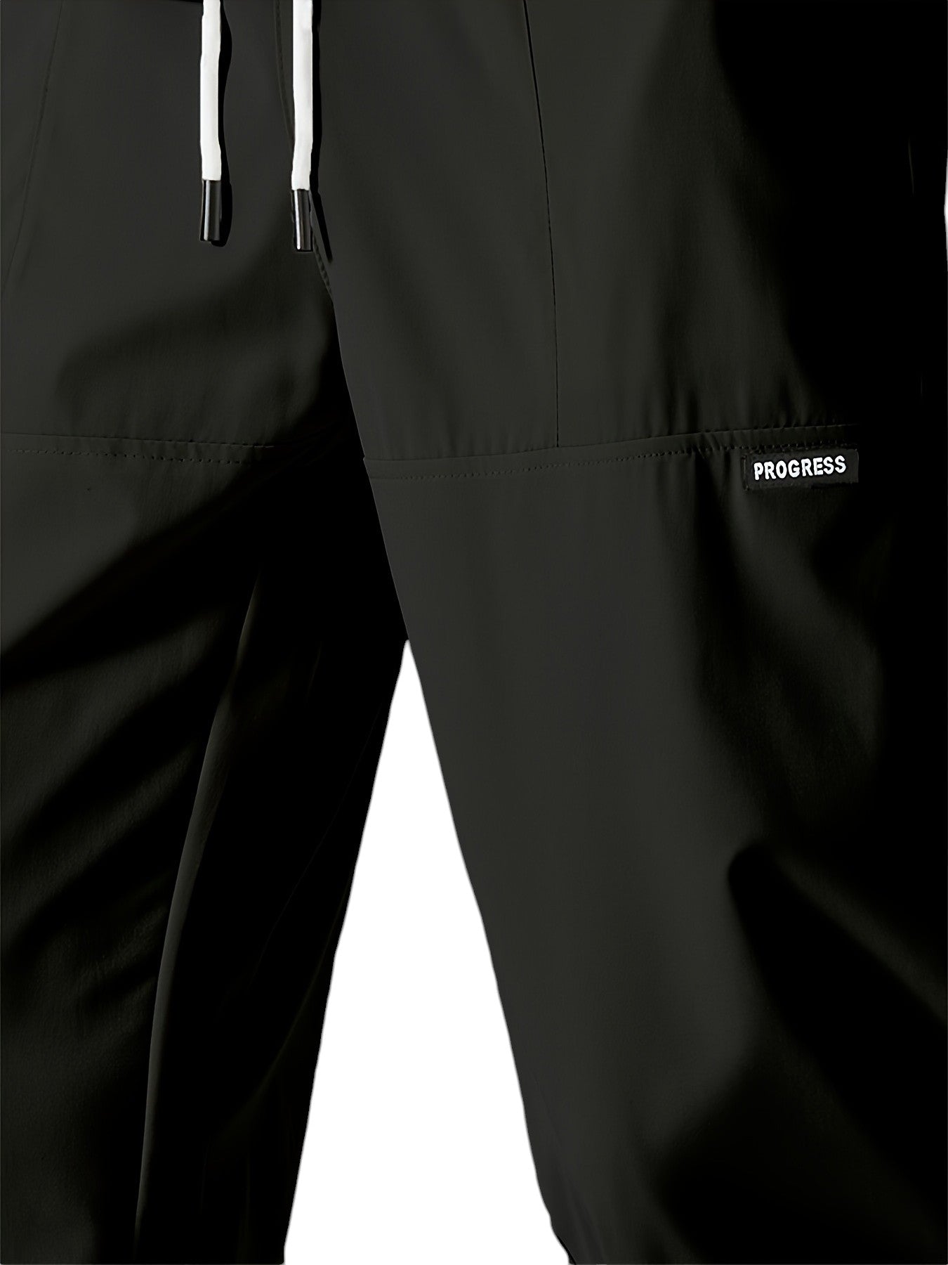 "Casual chique heren joggingbroek, donkergrijs, ademende stof, elastische tailleband met trekkoord, comfortabele pasvorm."