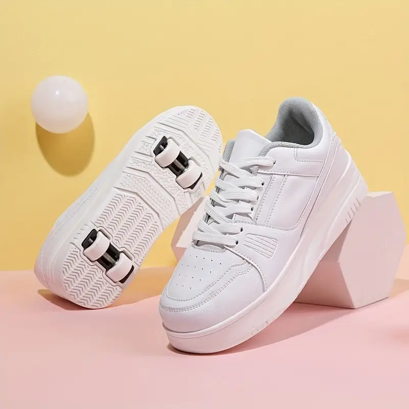 "Casual rollersportschoenen Donny met afneembare wieltjes, kleurrijk en flexibel ontwerp, ideaal voor kinderen."