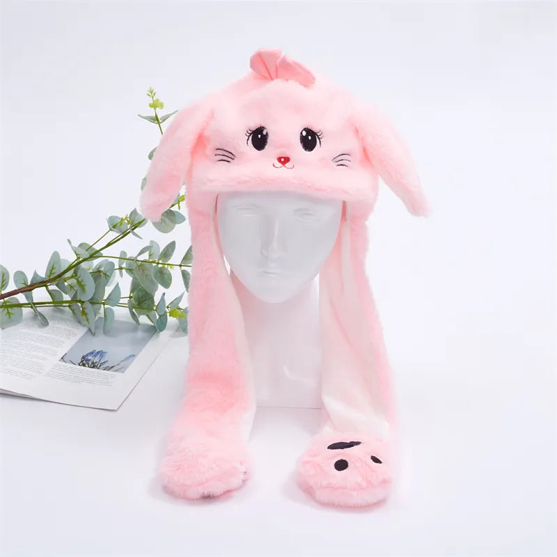 Pluche konijnenoren muts, warm en schattig, geweldig voor kinderen en volwassenen.