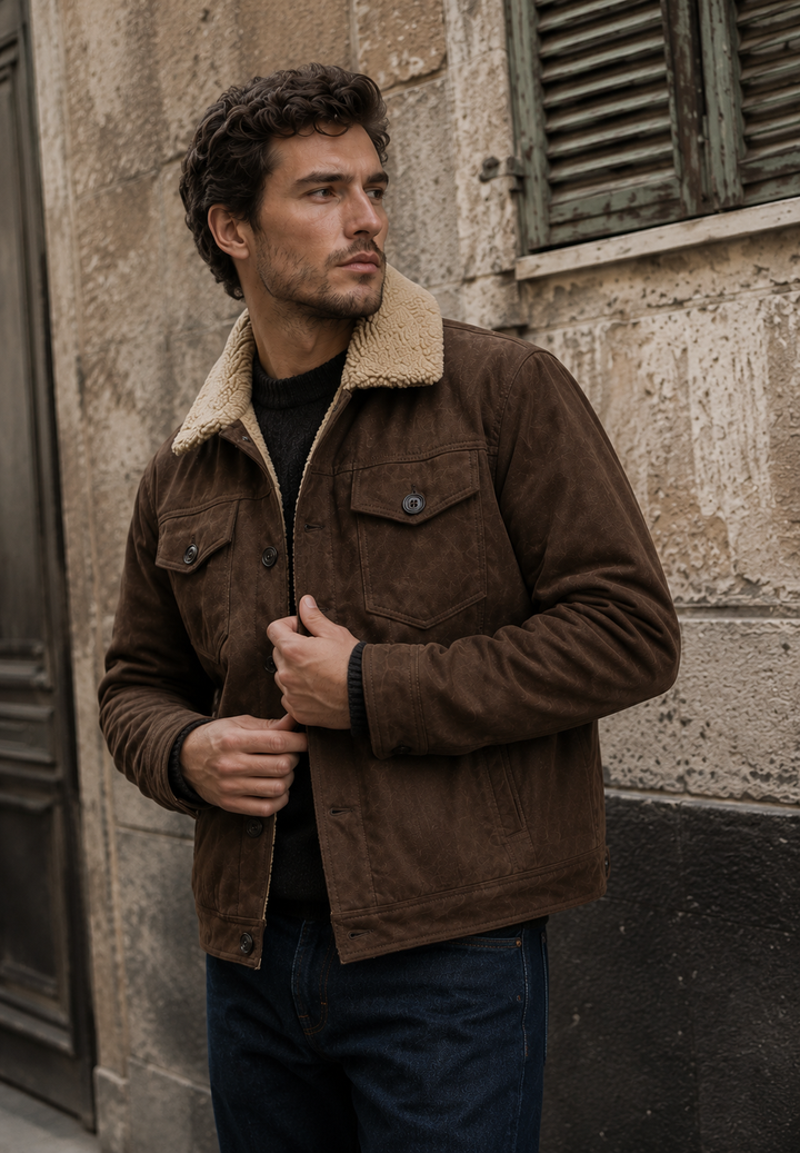 Stijlvolle heren casual winterjas met comfortabele voering voor een warme look. Perfecte wintermode.