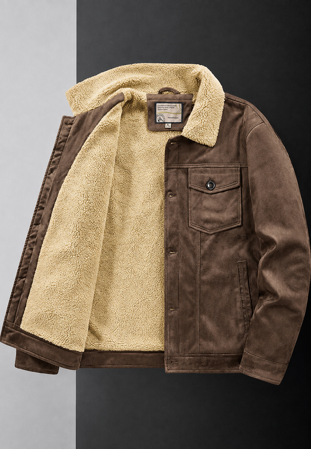 Stijlvolle heren winterjas, comfortabele warme jas voor herfst/wintermode. Ideale casual bovenkleding.