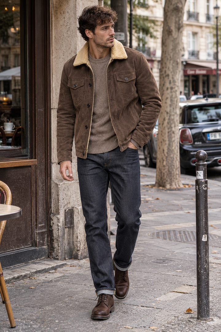 Heren winterjas met comfortabele voering, ideaal voor koude winterdagen. Warme, stijlvolle herenkleding.