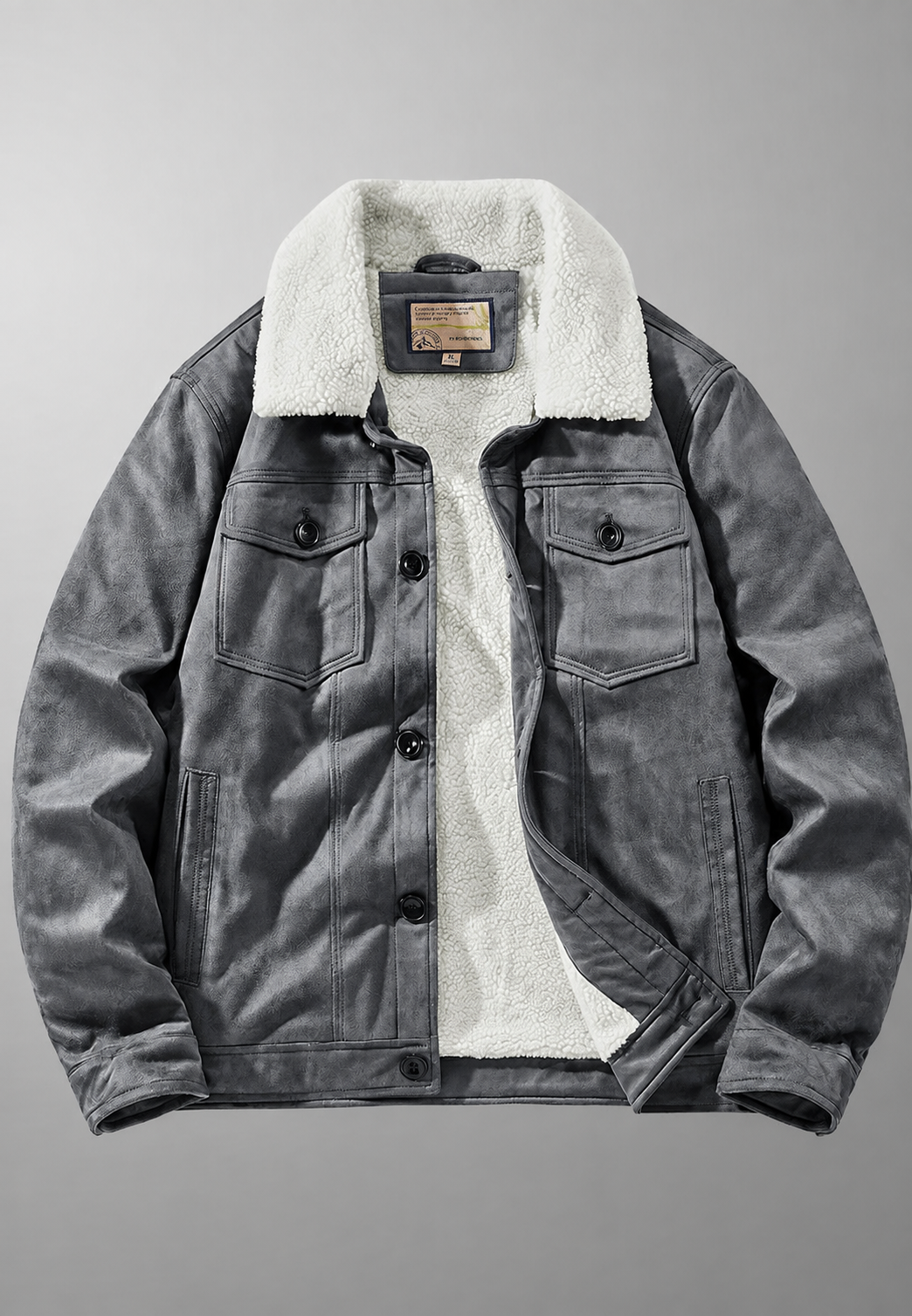 Moderne heren winterjas, stijlvol en warm, met comfortabele voering. Perfecte bovenkleding voor de winter.
