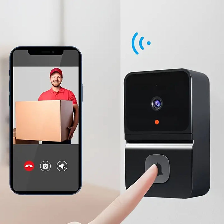 SmartGuard draadloze wifi videodeurbel met tweeweg audio, nachtzicht en bewegingssensor voor smart home beveiliging.
