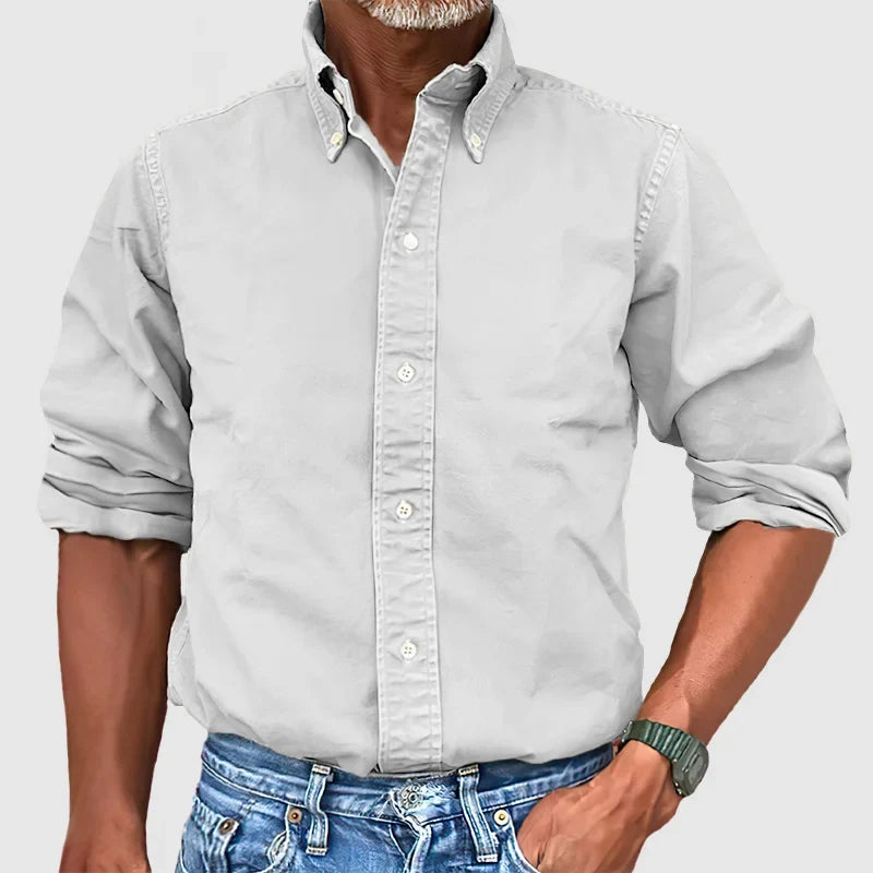 Comfortabel herenoverhemd met lange mouwen, zachte stof, perfect voor dagelijks gebruik.