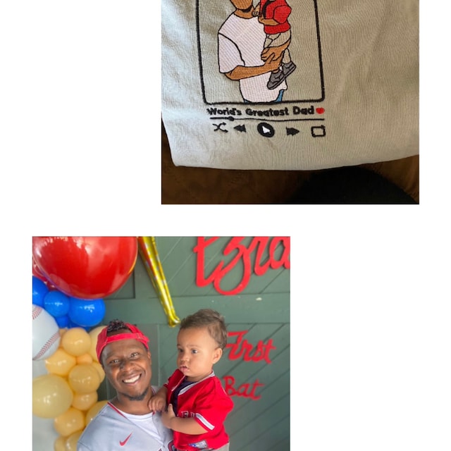 Warm sweatshirt, geborduurd met unieke herinnering; een gepersonaliseerd en waardevol cadeau.