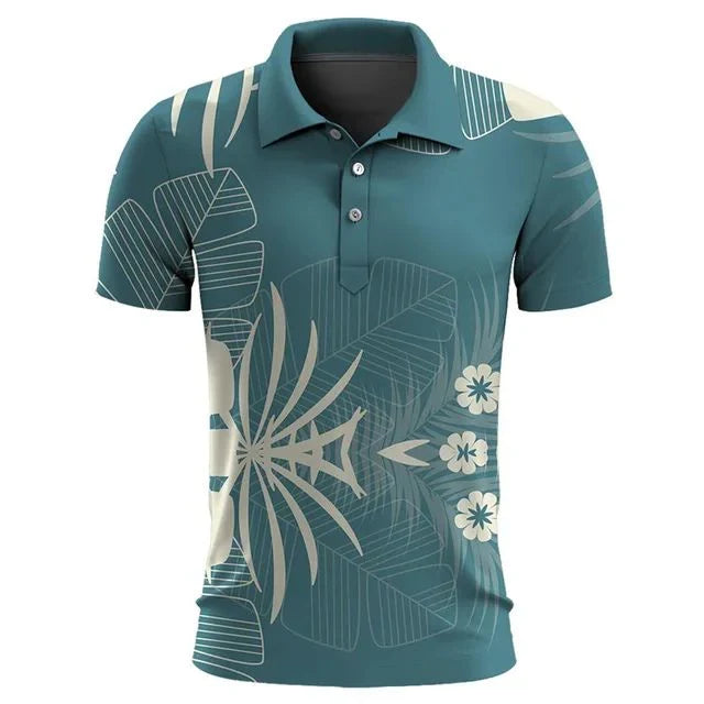 Comfortabele zomerpolo heren, ademend materiaal, perfect voor casual outfits tijdens tropische zomer. Stijlvolle herenkleding.