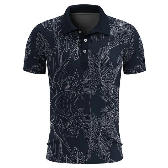 Stijlvolle herenpolo, nieuw, met knoopjes. Ademende katoenen stof, ideaal voor de tropische zomer. Casual en comfortabel poloshirt.