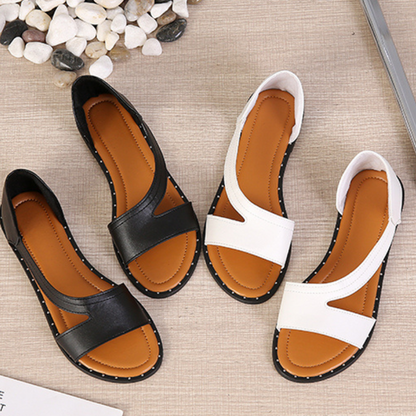 Chique leren dames sandalen met elegante en comfortabele stijl. Hoogwaardig leer en gepolijst ontwerp ideaal voor zomer.