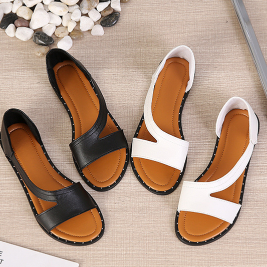 Chique leren dames sandalen met elegante en comfortabele stijl. Hoogwaardig leer en gepolijst ontwerp ideaal voor zomer.