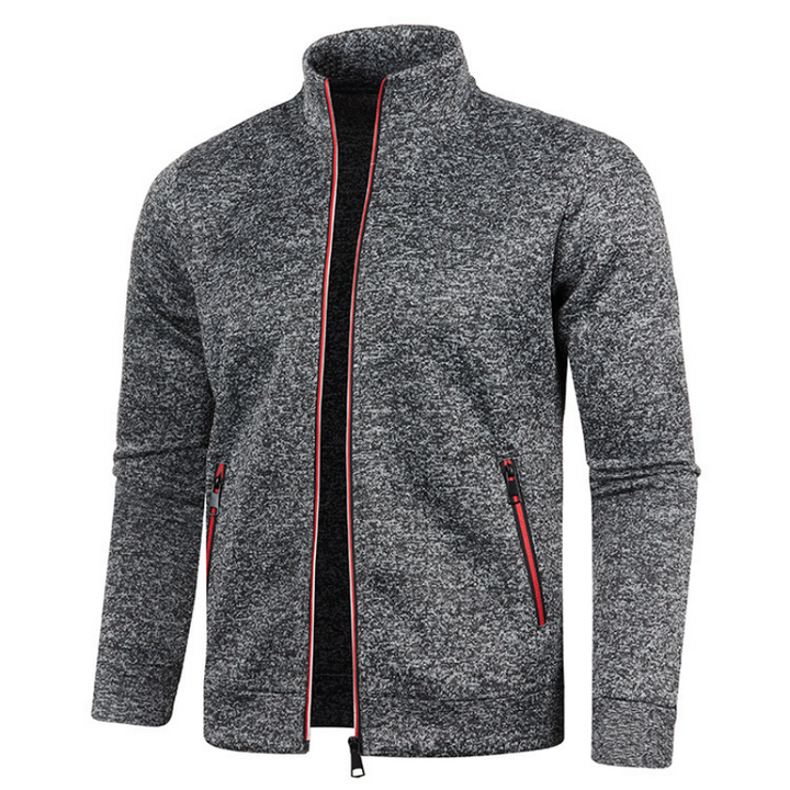 Stijlvol heren winddicht vest met staande kraag en functionele zakken, perfect voor een modieuze look.