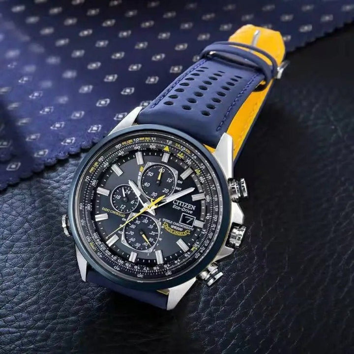 Hoge kwaliteit leren band van SANDSBERGORIGINALS heren chronograaf horloge, comfortabel en duurzaam.