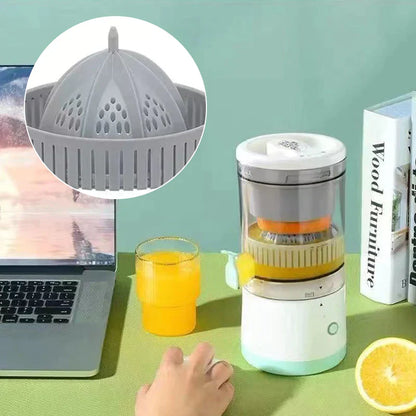 "Citruspers zonder snoer, hoog sapopbrengst, draagbaar ontwerp voor vers sap van sinaasappels tot limoenen onderweg."