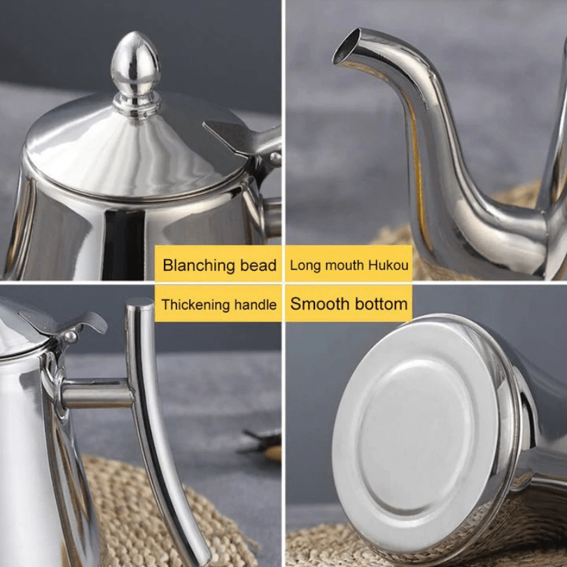 Premium inductie waterkoker met filter, geborsteld roestvrij staal design, voor een stijlvolle en functionele keuken.