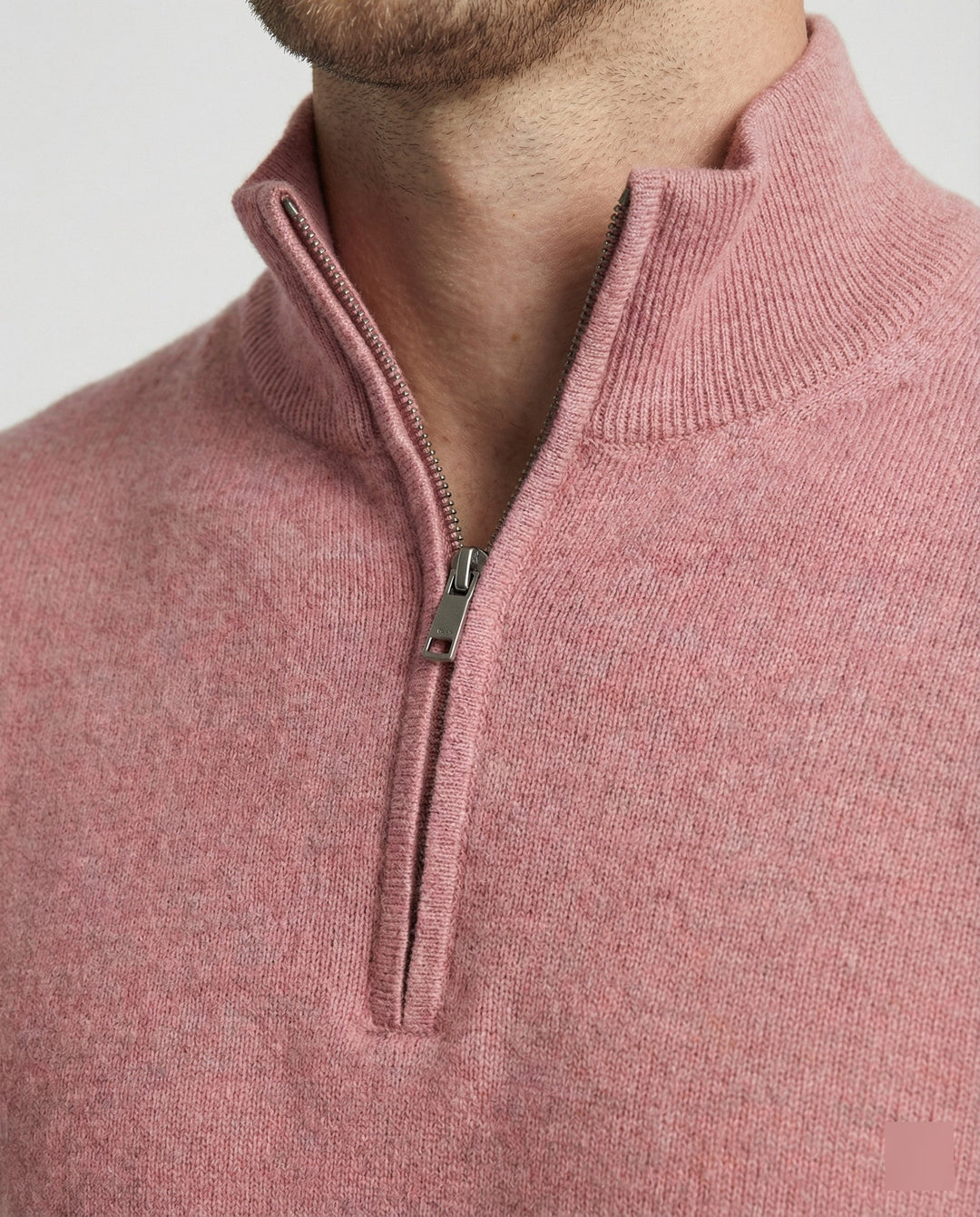 Trendy herentrui met halve rits voor moderne zakelijk casual uitstraling. Ademend, warm en comfortabel.