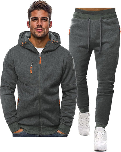 "Comfortabel heren trainingspak in diverse kleuren, stijlvol ontwerp, ademend en duurzaam, perfect voor sportieve dagen."