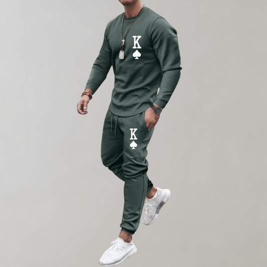 Comfortabel heren trainingspak, stijlvol ontwerp; gemaakt van ademend materiaal. Geschikt voor sportieve en casual gelegenhed