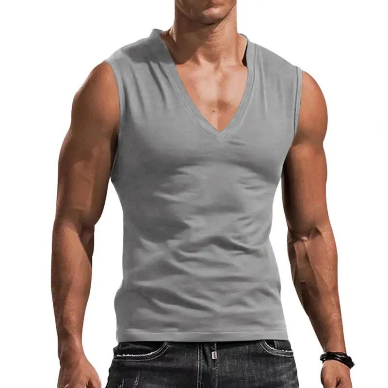 Casual mouwloze heren top voor zomer. Comfortabel en sportief, perfect als tanktop voor dagelijks gebruik.