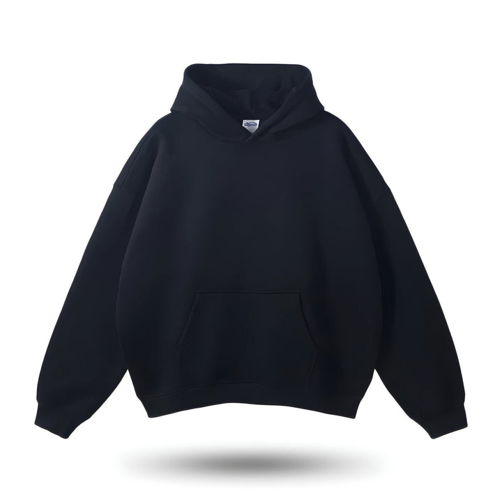 Witte heren oversized hoodie met kangoeroezakken, perfect voor een relaxte streetwear look. Comfortabel.