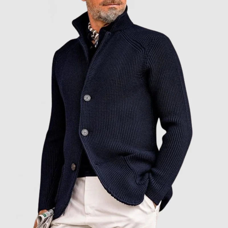 Stijlvol gebreid heren vest, comfortabele warme stof. Perfect voor smart casual.
