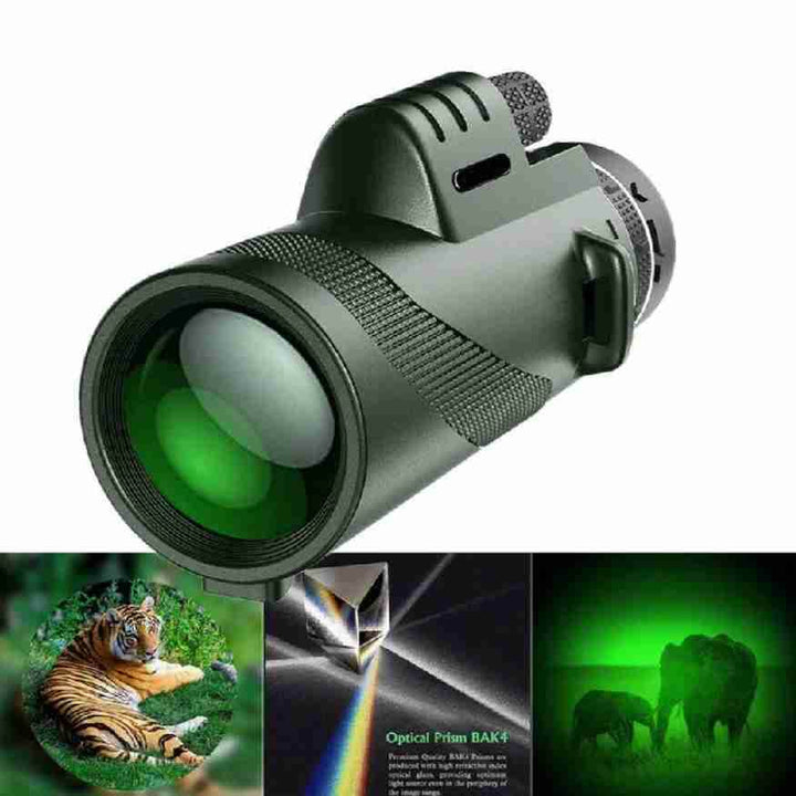 Compacte 600x ultra-zoom monoculair, essentieel voor gedetailleerde observatie in de natuur.