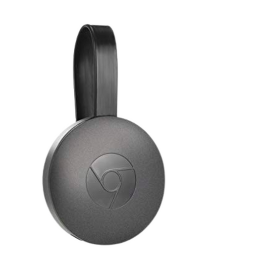 "Compacte Chromecast draadloze streamer voor naadloze 4K streaming van muziek en video's via smartphone of tablet naar TV."