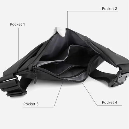 "Compacte heren crossbody tas, lichtgewicht en stijlvol, met verstelbare schouderband voor dagelijks handsfree gemak."
