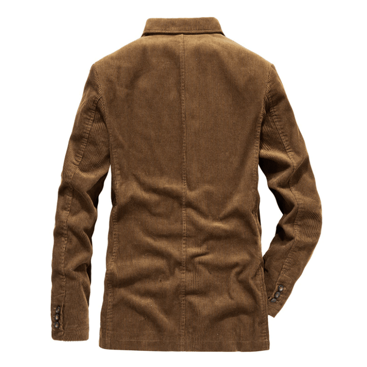Comfortabele heren blazer in bruin, voor een elegante en ontspannen look. Ideale herenjas.