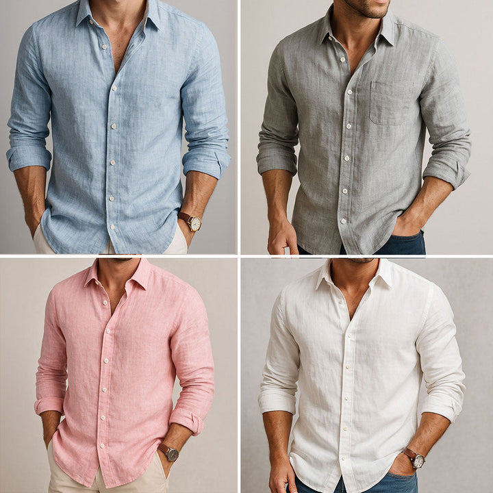 Casual heren overhemd, essentieel voor comfort en stijl. Veelzijdige zomerkleding voor elke man.