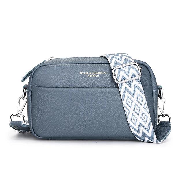 Crossbody handtas met geometrische schouderband, chic en minimalistisch voor dames, compact en praktisch ontwerp.