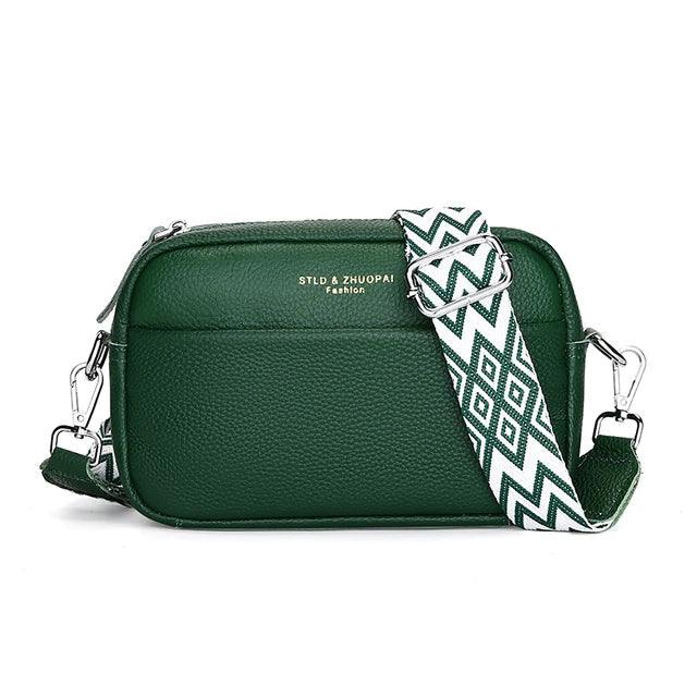 Crossbody handtas met geometrische schouderband, chic en minimalistisch voor dames, compact en praktisch ontwerp.