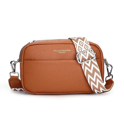 Crossbody handtas met geometrische schouderband, chic en minimalistisch voor dames, compact en praktisch ontwerp.