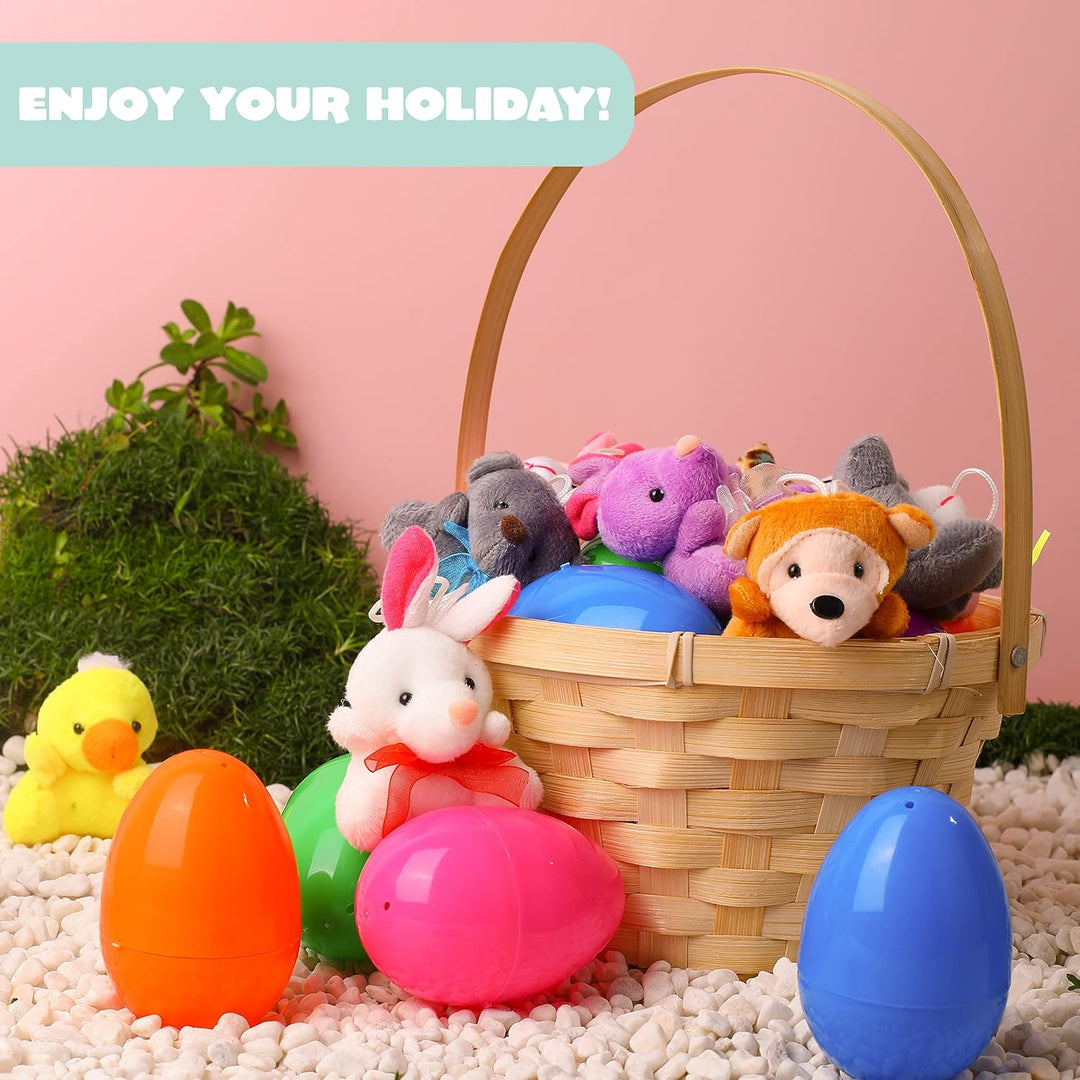 Uniek paascadeau voor kinderen: 12 pluche verrassingseieren met zachte mini-dieren, perfect voor lentefeest plezier.