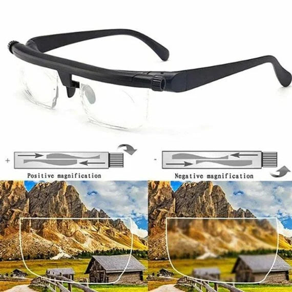 Moderne en comfortabele VisiFlex verstelbare bril, helder zicht voor dagelijks gebruik en oogzorg.