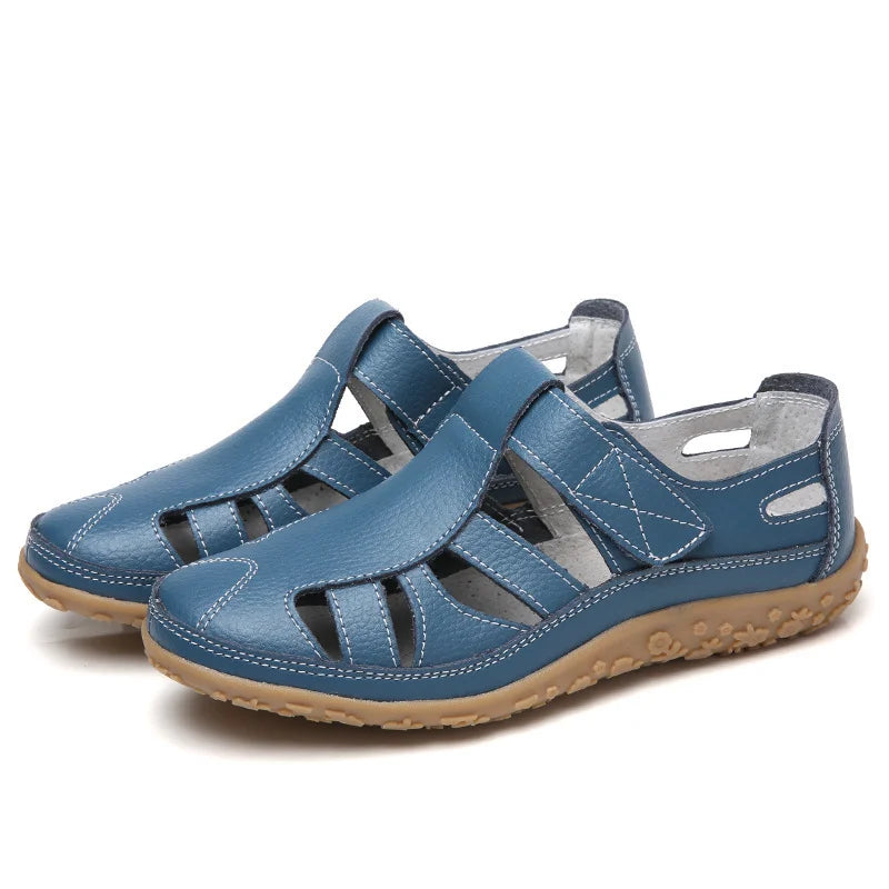 Dames comfortsandalen met anti-slip. Orthopedisch voetbed voor stabiliteit en ondersteuning. Zomerklaar.