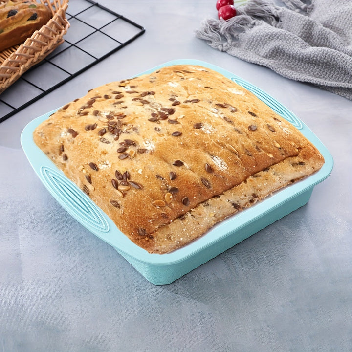 Gevarieerde siliconen bakset met mallen voor taarten, muffins, donuts en brood, veelzijdige keukenaccessoires.