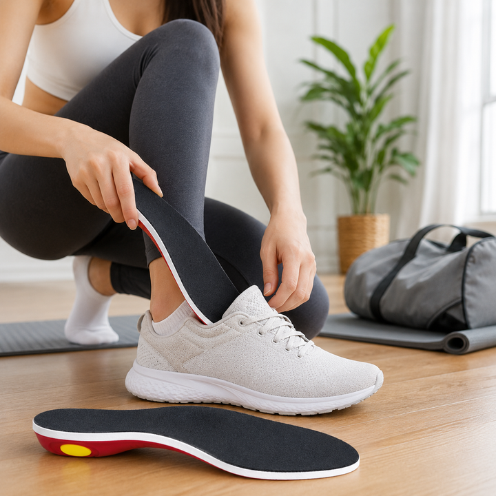 Inlegzolen met geavanceerde voetboog- en hielondersteuning, ontworpen voor superieur comfort en stabiliteit.