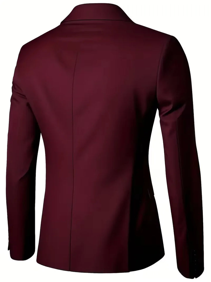 Feestelijk slim fit pak voor heren, tweedelig kostuum voor bruiloften of speciale lente/zomer events.