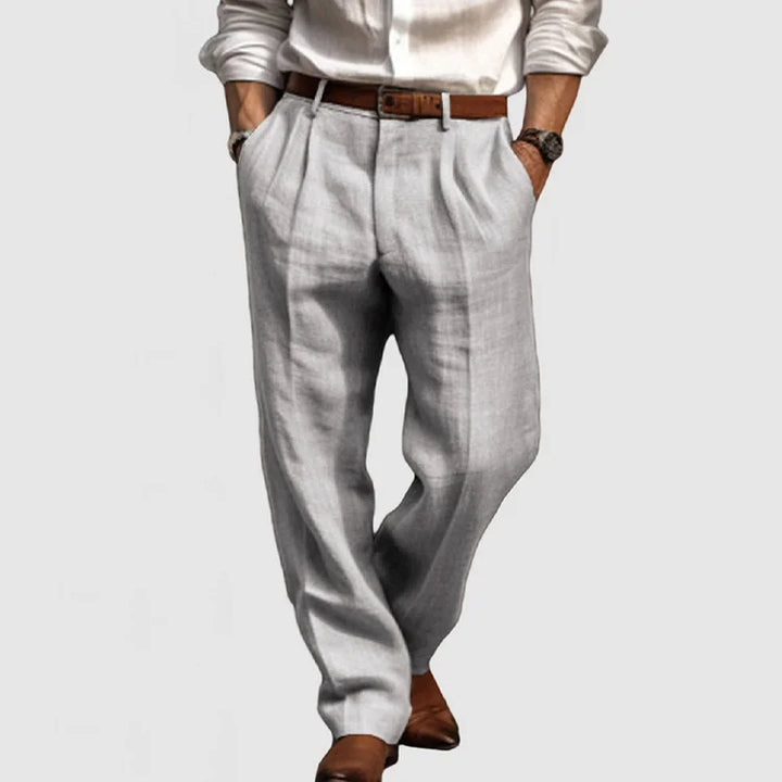 Khaki rechte pijp herenbroek. Stijlvolle en comfortabele vrijetijdspantalon voor casual outfits en dagelijks gebruik.
