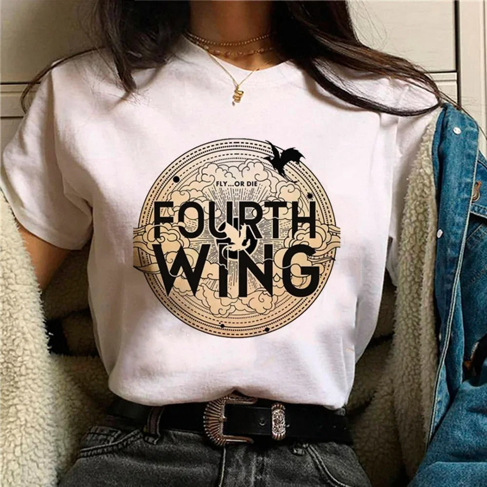 Comfortabel Fourth Wing sweatshirt met Basgiath War College print. Hoogwaardige fantasy kleding voor lezers.