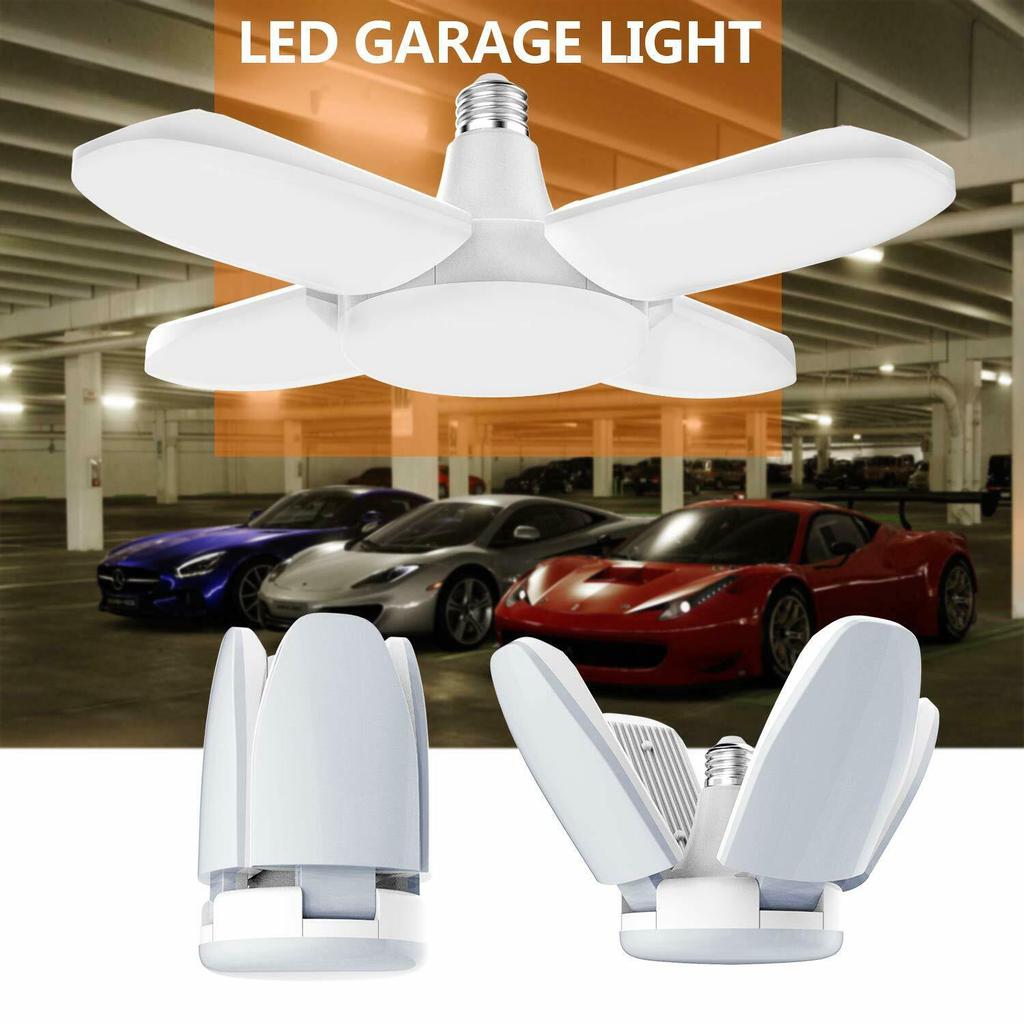 Opvouwbare LED ventilator plafondlamp voor efficiënte verlichting en verkoeling. Wit, energiezuinig en modern design.