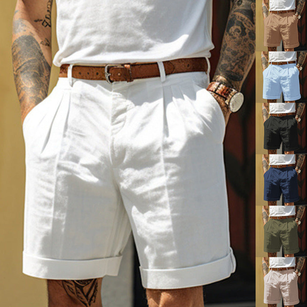 Heren casual shorts CJ26 met zijzakken, comfortabel voor zomerse dagen en vrije tijd.