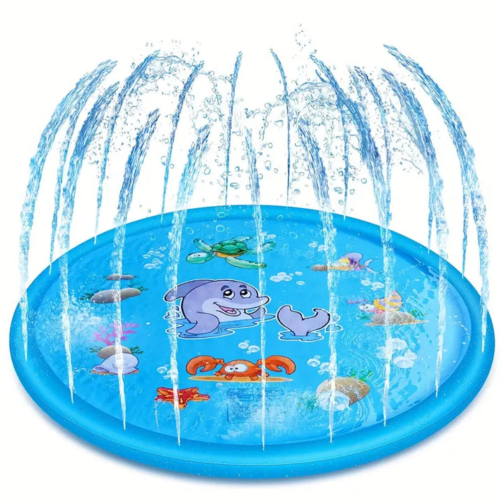 Peuter waterspeelmat opblaasbaar met sproeiers. Ideaal buitenspeelgoed voor verkoeling en waterpret in de zomer.