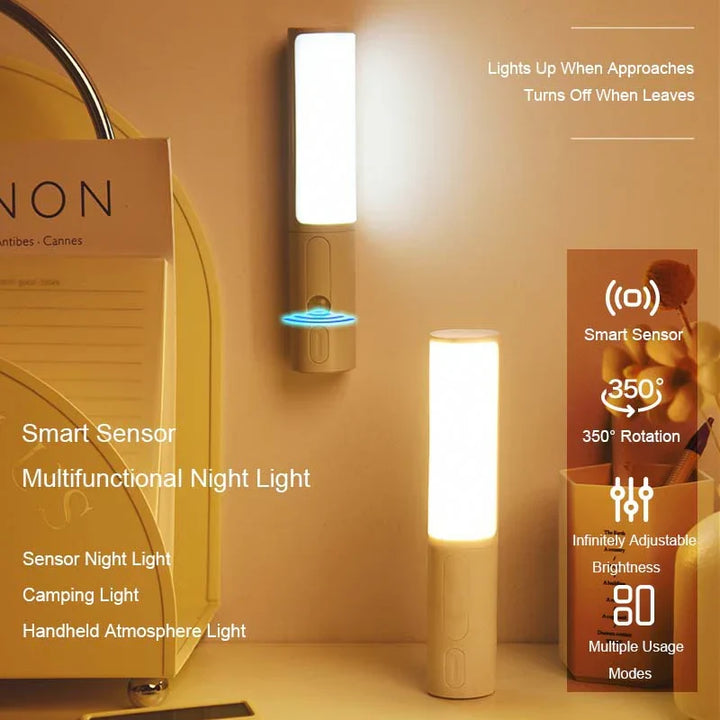 Veilige en comfortabele LED nachtlamp met bewegingssensor. Zacht automatisch licht voor slaapkamer en hal.