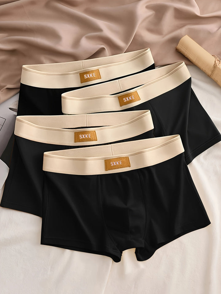 Ademende heren boxershorts in een 4-pack, perfect voor dagelijks comfort en bewegingsvrijheid.